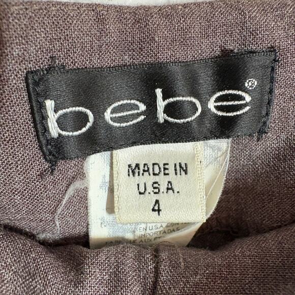 Vintage Bebe Y2K Trouser Pant Career Casual Dusty Brown Classic Cut Boot - 4 - Picture 5 of 6